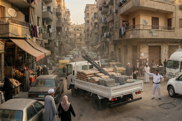تحديات نقل مواد البناء والمواد الإنشائية داخل المدن المصرية